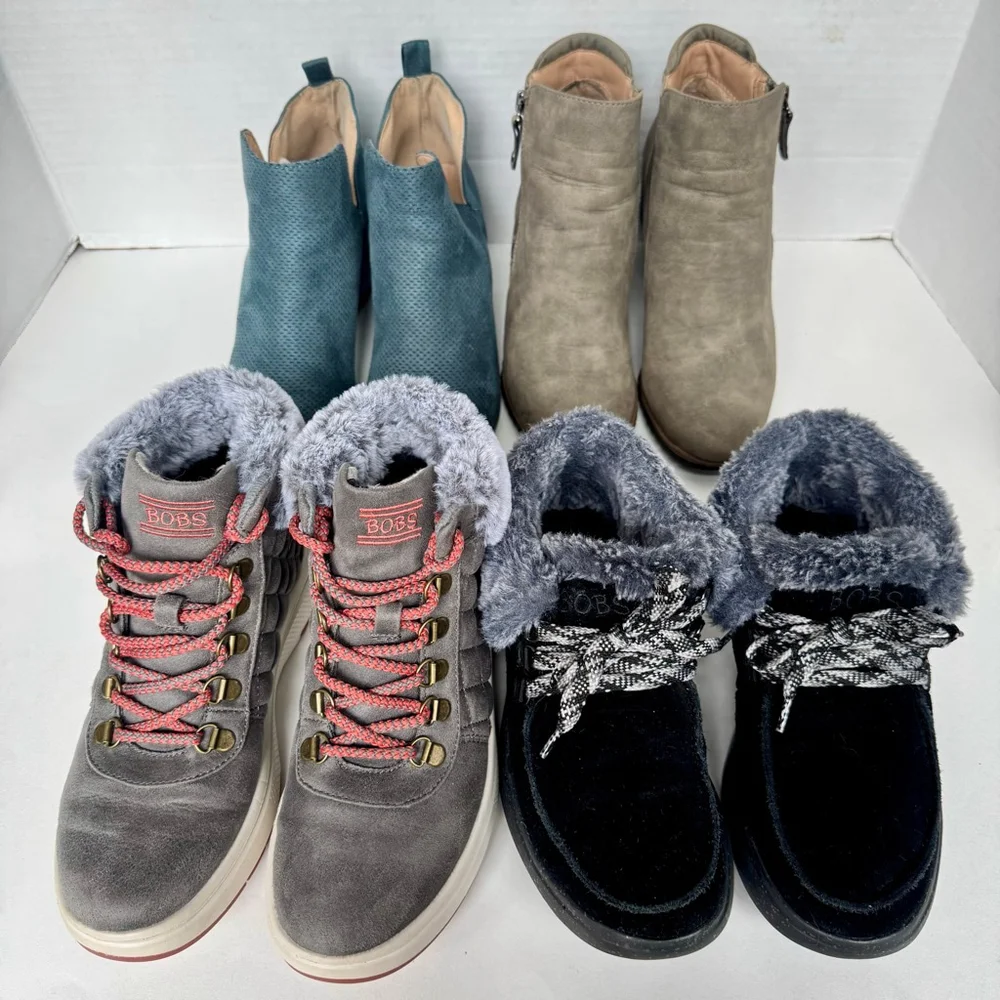 Women’s Size 6.5–7 Shoe Bundle – Skechers, SOUL Naturalizer, Journey Bootie fur